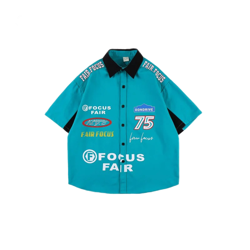 “Focus Fair” Short Sleeved Ruffian Shirt